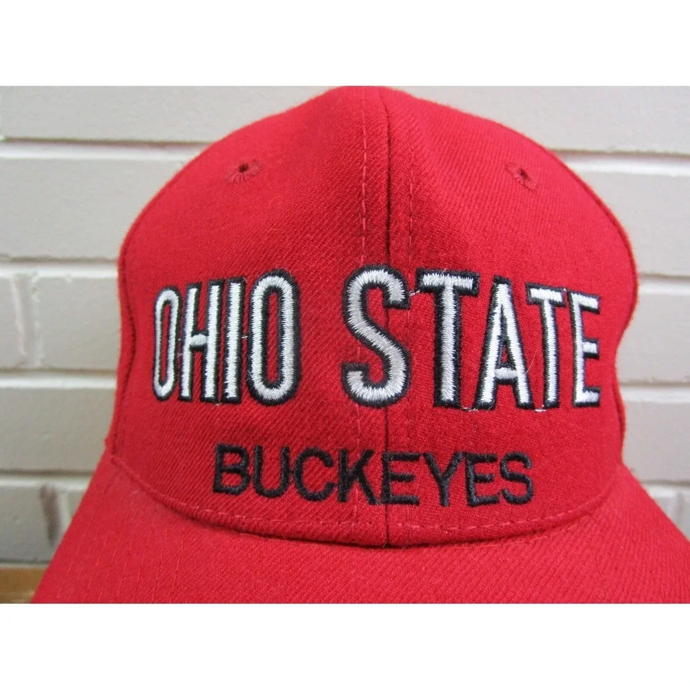 VTG Ohio State Buckeyes Red Snap Back Hat Twins Enterprise Collegiate University
